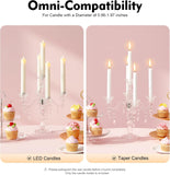 5-Candle Crystal Candelabra, 14 Inch Tall 5 Arms Candle Holder Glass, Wedding Taper Candlestick Holder
