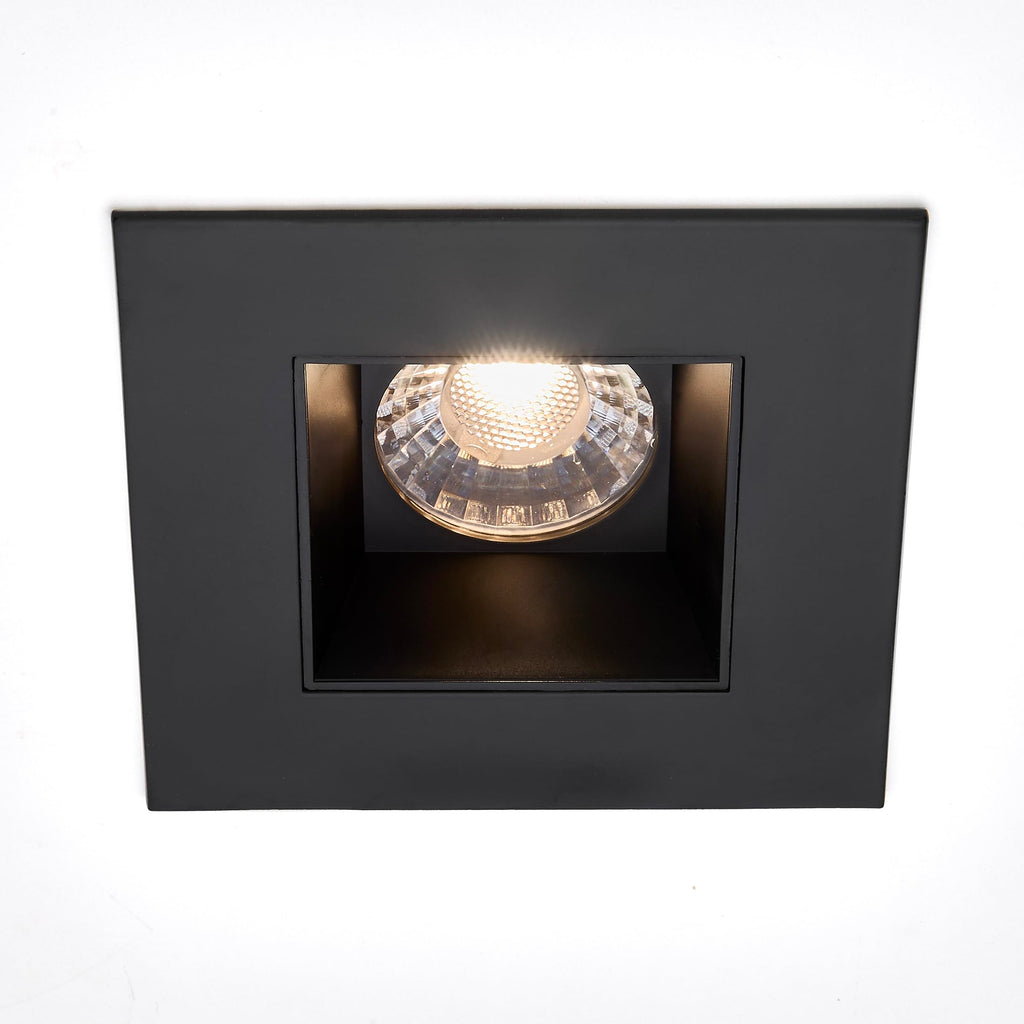 4" Anti-Glare LED Square Downlight, 1050 Lumens, 5 CCT, Black