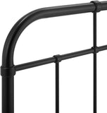 Alessia Modern Farmhouse Metal King Headboard in Black