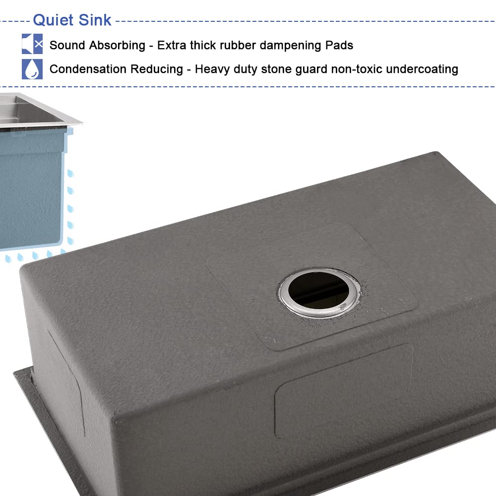 25x19 Undermount Workstation Stainless Steel Sink