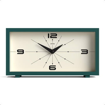 Odeon Desk Clock | Modern Rectangular Design | Dark Green