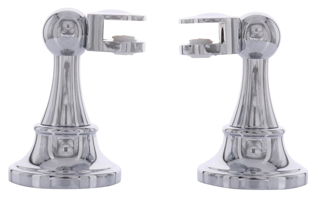 Chrome Victorian Mirror Pivots - Pair