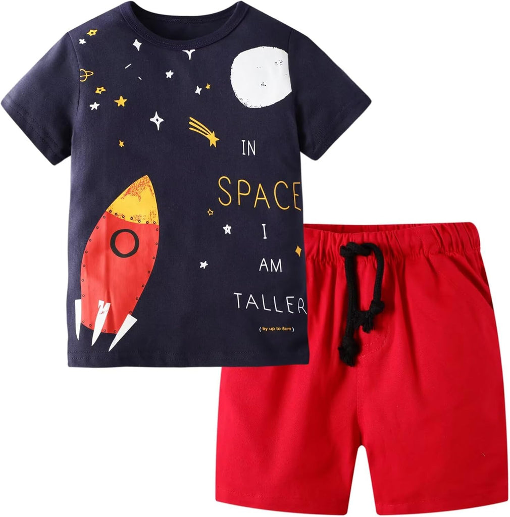 Toddler Boy Summer Clothes Outfits Short Sleeve Shirt Set