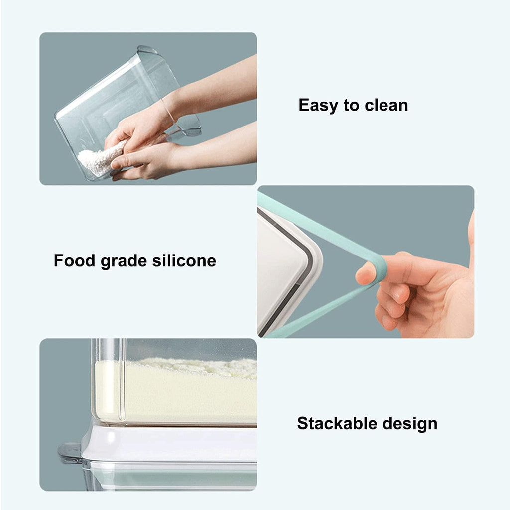 Formula Container for Baby Formula Dispenser with Scraper and Scoop One Button Handy 1000g Milk Powder Container