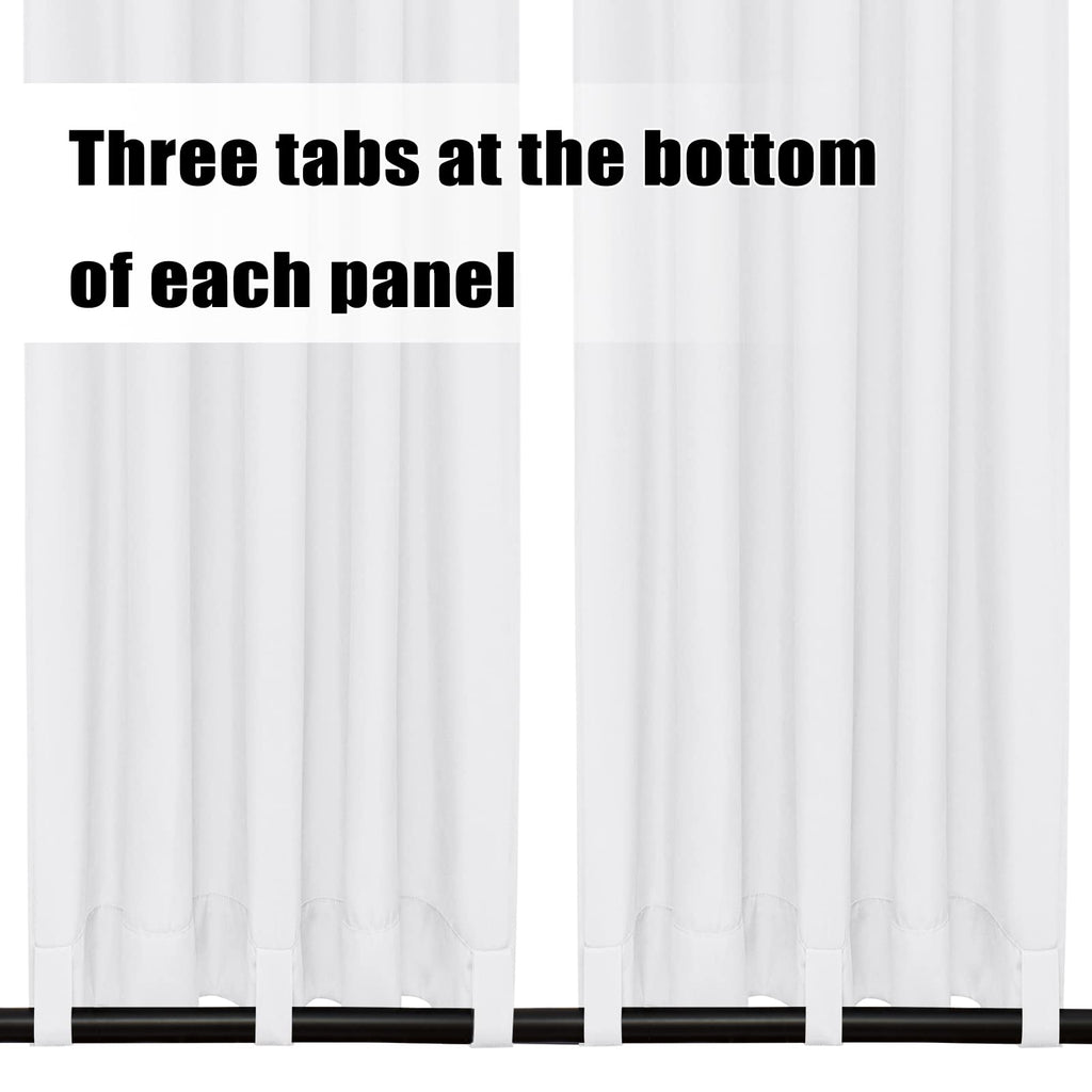 Outdoor Curtains 2 Panels, 54x96 inch, White