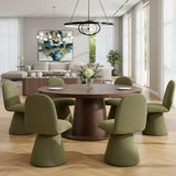 Swivel Dining Chairs Set of 2, Mid Century Modern High Back Chenille Upholstered Dining Room Chairs Kitchen