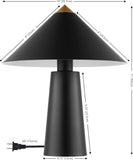 Syuna Black/Gold 17-inch Table Lamp (LED Bulb Included)