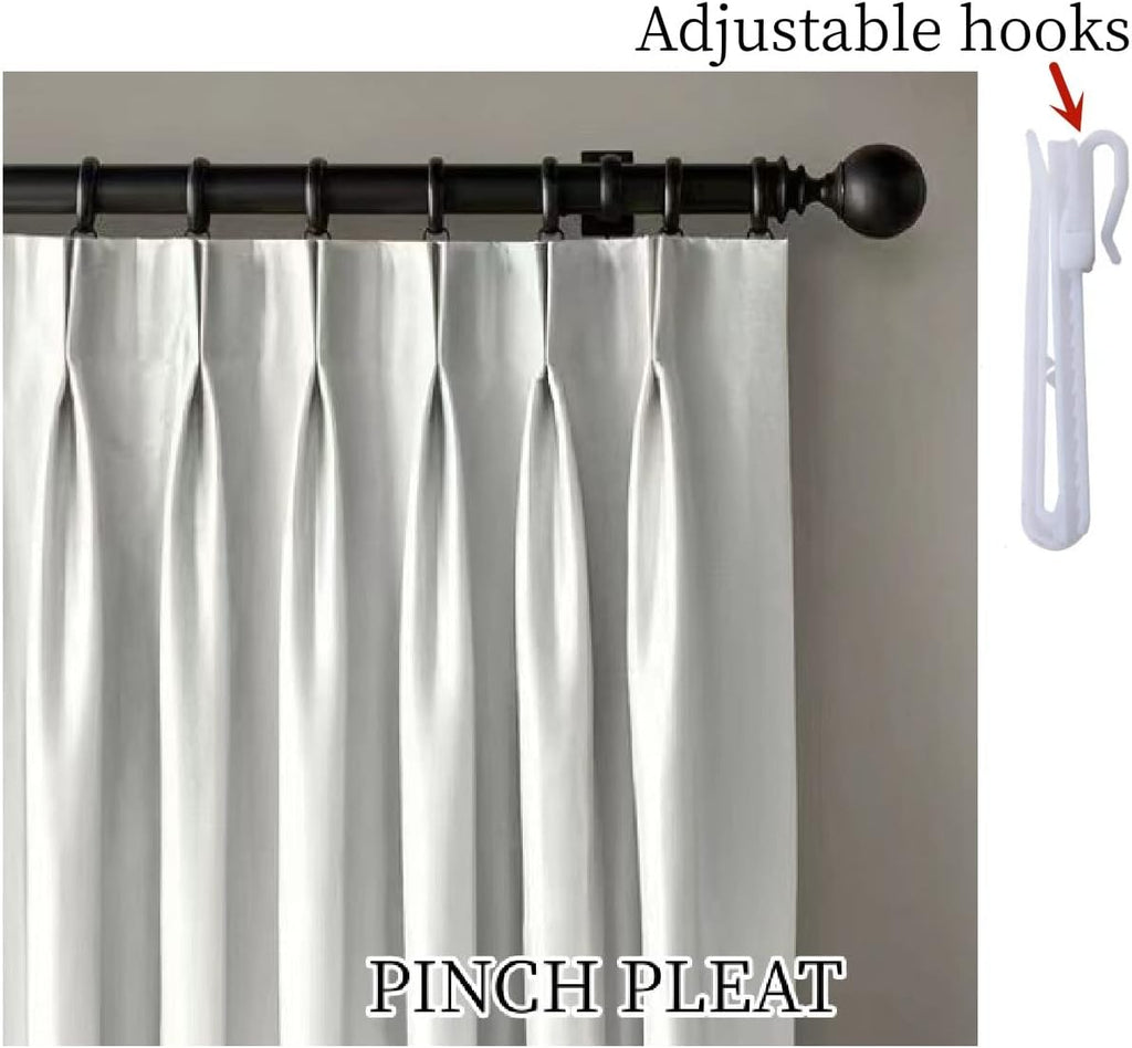 Floral Farmhouse Curtains Semi-Blackout Living Room Drapes Cotton Linen Blend Bohemian Window Curtain