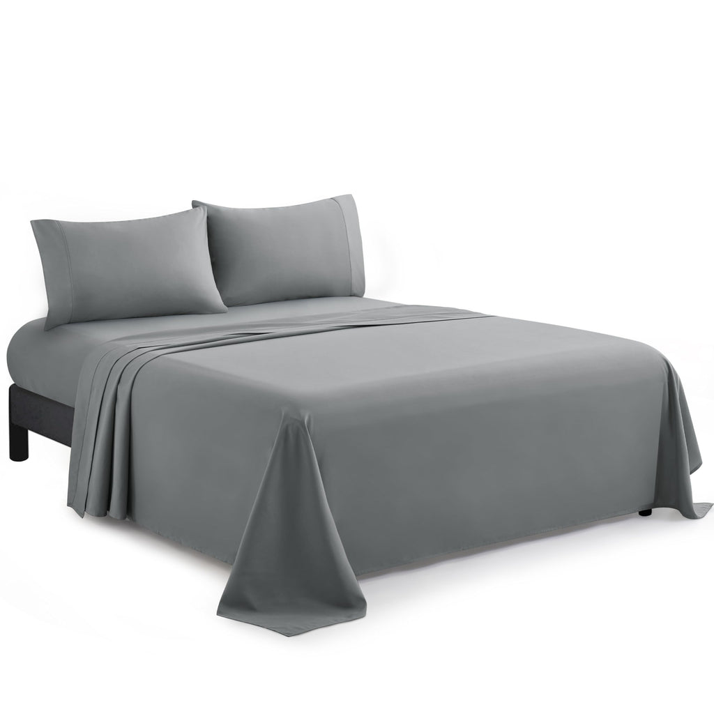 600 Thread Count Ultra Soft Deep Pocket Hotel Standard Solid Bedding Long Staple Percale Cotton All Season 4 Pieces