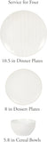 Oyster Tide Embossed 12 Piece (Service for 4) Plates and Bowls Reactive Glaze Round Dishes Stoneware Ceramic