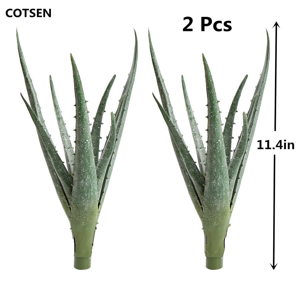 2 Pcs Large Artificial Succulents Artificial Aloe Plant Fake Succulents Artificial Succulents unpotted Used for