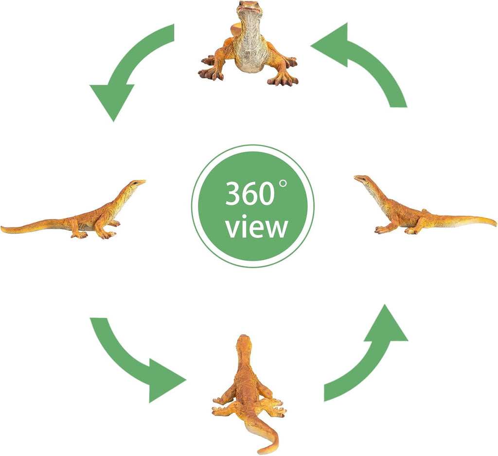 Outdoor Resin Lizard Garden Statue, Brown, 23.23 x 11 x 10.24 inches Large Outdoor Resin Reptile Models Tropical
