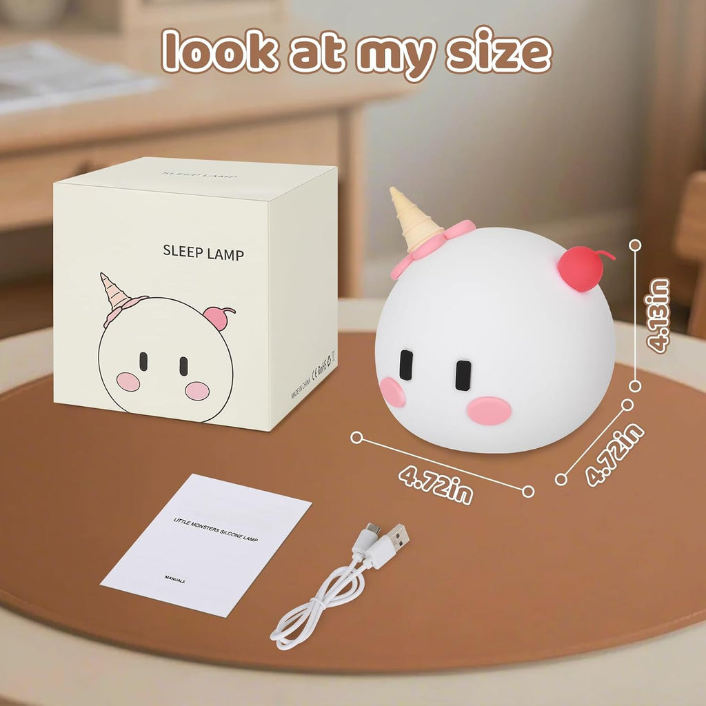 Monster Night Light for Kids, Color Modes & Voice Controlled Light Lamps, Cute Soft Touch Silicone Portable