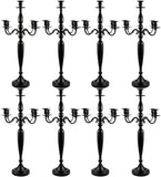 5 Arm Candelabra,28.54 inch Tall Candlestick Holders for Church Party Centerpiece for Dining Table Black Matte 0.78