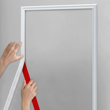 240"L x 2.4"W Peel and Stick Chair Rail Panel Molding, Pre-Primed Trim Decoration & Wall Protection