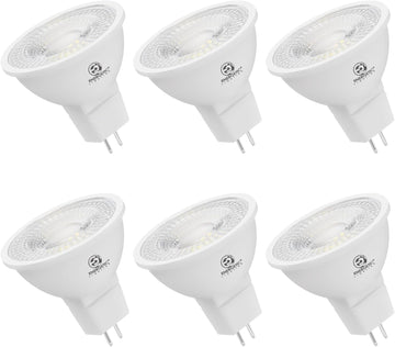 Energetic MR16 GU5.3 Bi-Pin Base LED Light Bulb, Non-Dimmable, 5W 12V 500LM, 50W Halogen Equivalent, CRI 80+, 40