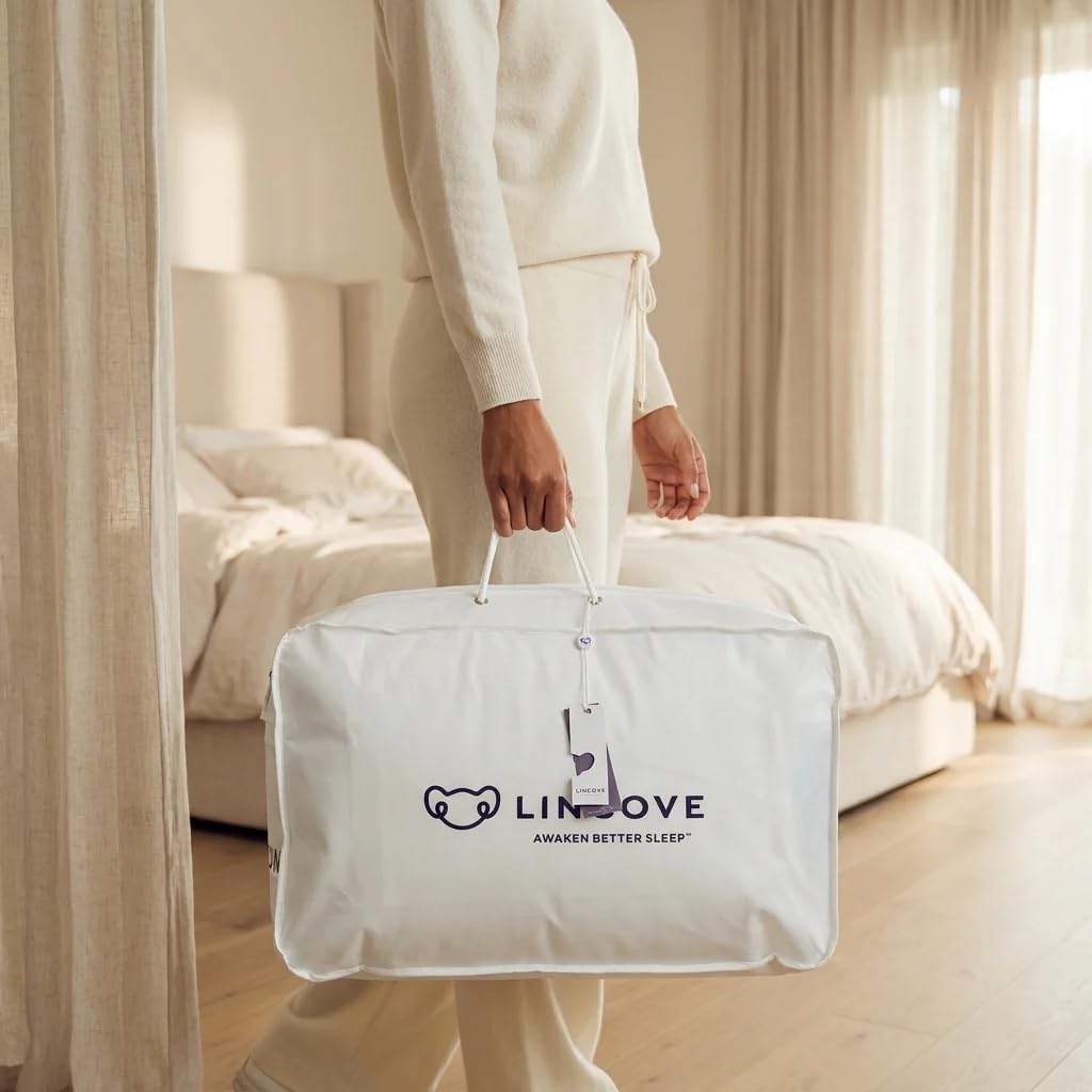 Down Alternative Comforter - Corner Loops in Each Corner, 400 Thread Count 100% Cotton Sateen Shell, Soft and Plush