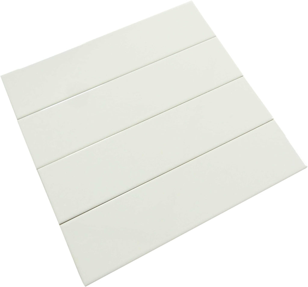 Oasis Tile in Collection Plain White | 3x12 Glossy Ceramic Subway Tile