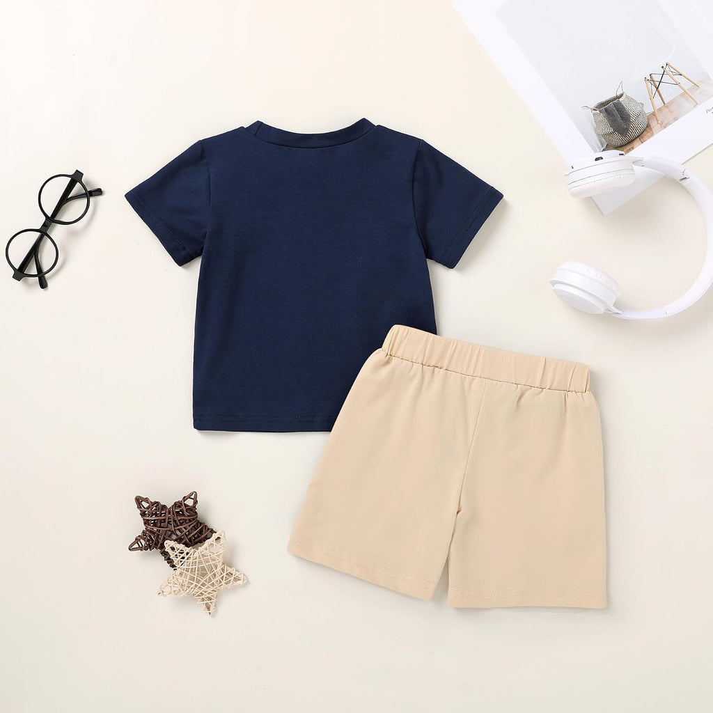 Toddler Baby Boy Summer Clothes Dinosaur T-Shirt and Shorts Boy Outfits to