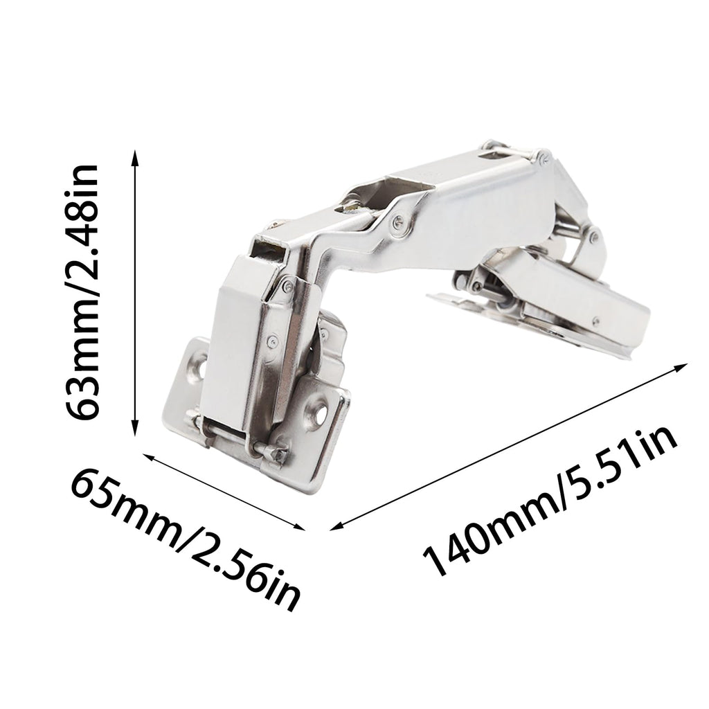 2Pcs 180 Degree Half Overlay Cabinet Hinges