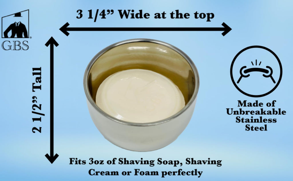 Shaving Gift Set, Long Handle Double Edge Safety Razor, Alum Aftershave Block, Chrome Bowl with Natural Shave Soap