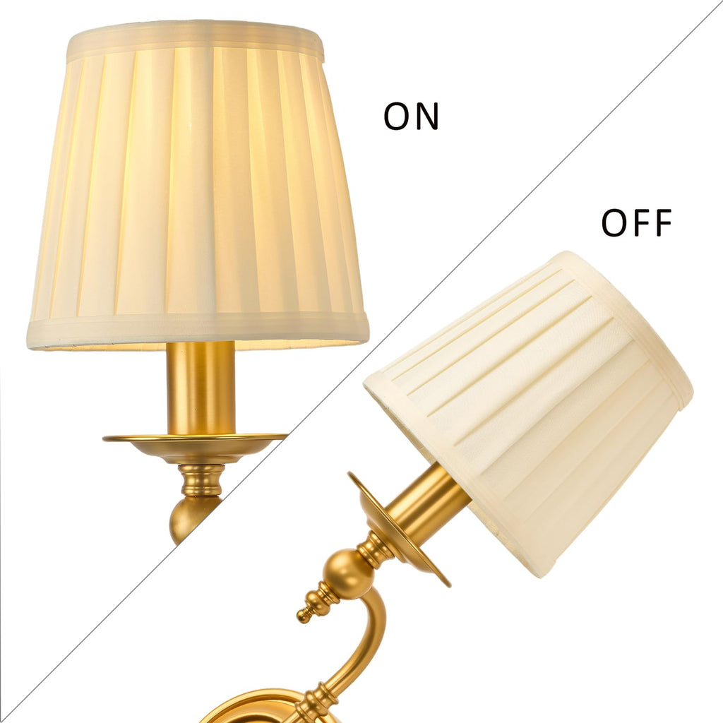 Plug in Long Wall Lamp,Plug-in or Hardwired Installation Wall Sconce with Beige Fabric Shade for Wall Painting,Modern
