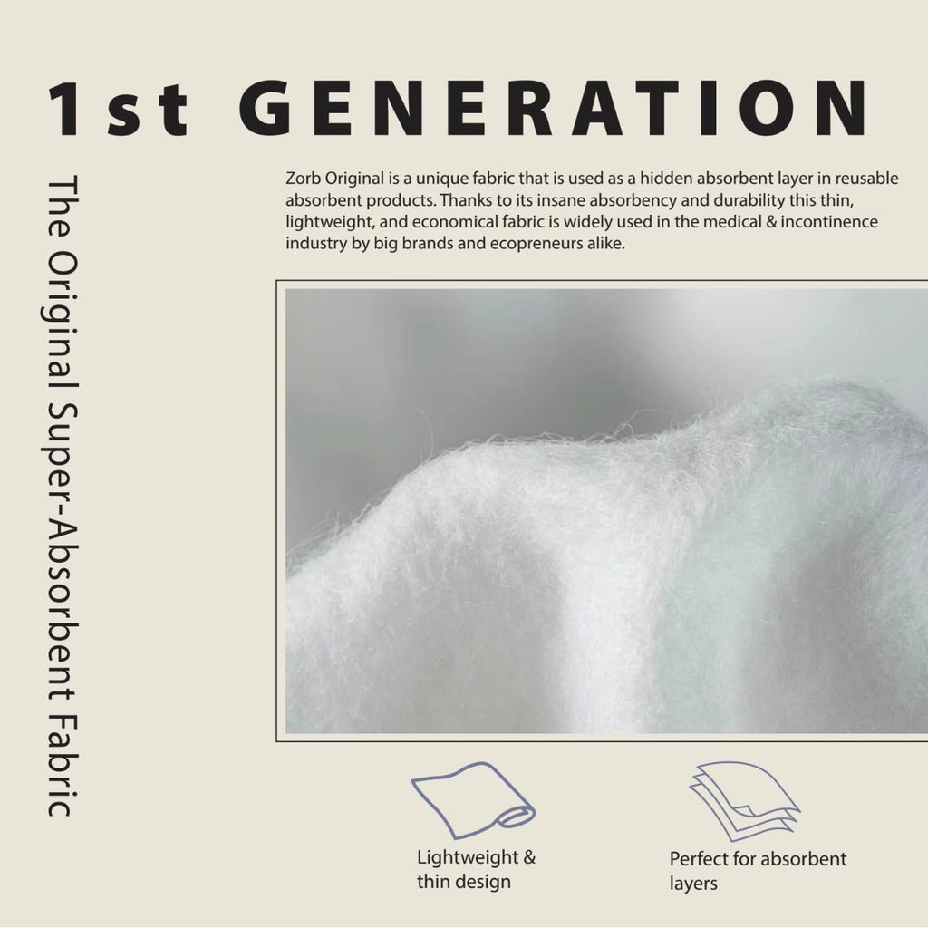 Original Reusable Super Absorbent Eco Friendly Hypo-Allergenic Fabric USA Made (Sold in an Individual Yard 30" Wide