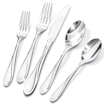 20-Piece Silverware Set Service for 4, Heavy Duty Stainless Steel Flatware Set, Cutlery Set Kitchen Restaurant