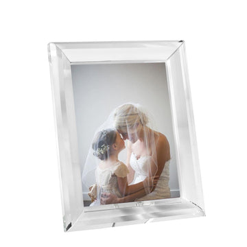 Crystal 5x7Inch Picture Frame, Wedding Frame Tabletop Display, Display Pictures 5'' x 7'', Comes with Gift Box