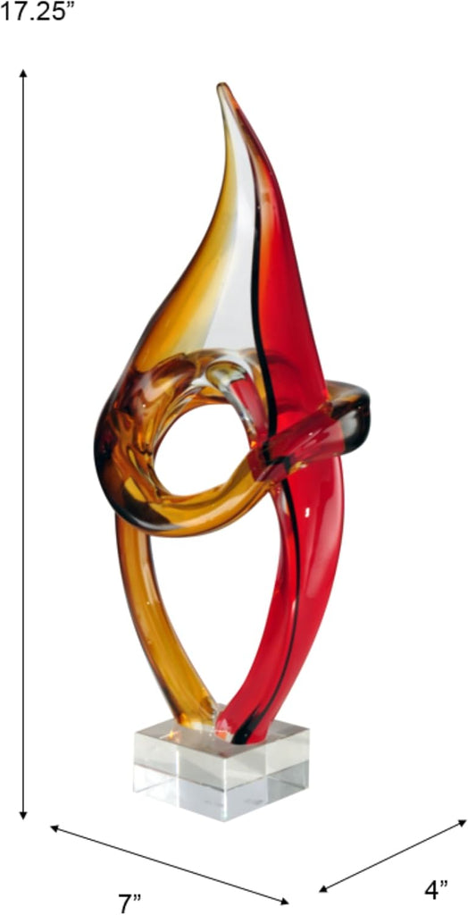 AS13078 Paglia Art Glass Sculpture, 17.5" Tall
