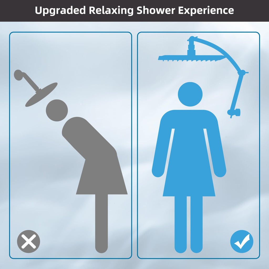 12'' Rain Shower Head with 16'' Extension Arm, Oil Rubbed Bronze