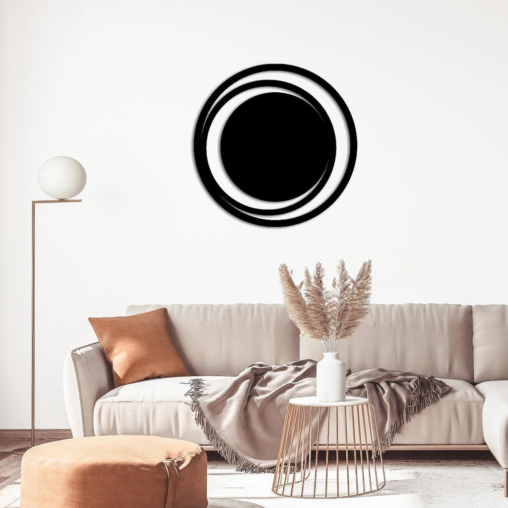 Minimalist Geometric Circle Metal Wall Art Decor Outdoor Decor Metal Signs Modern Abstract Style Elegant Wall