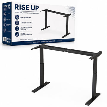 Electric Dual Motor Standing Desk Frame 2-Stage (Black)