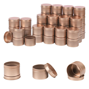 48 Pack 4 oz Rose Gold Tins with Lids, Candle Containers, Empty Candle Jars Bulk, Candle Jars for Making Candles
