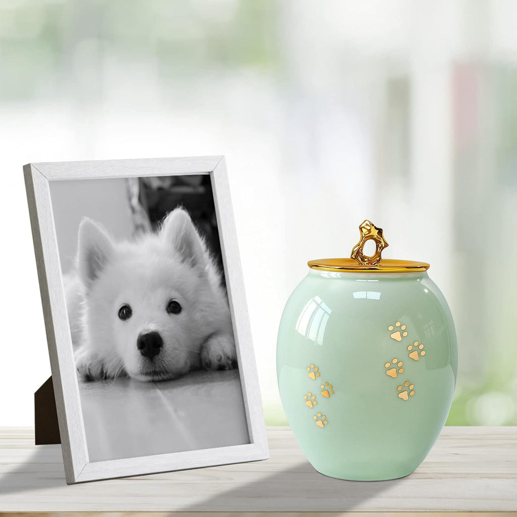 Pet Memorial Medium Urns for Dog and Cat Ashes, Rainbow Bridge