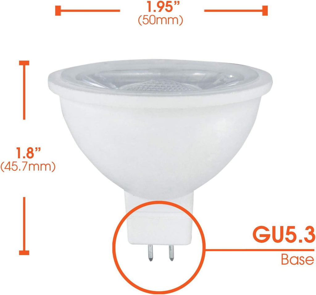 LED MR16 GU5.3 Spotlight Light Bulb, 7W (50W Equivalent), (4 Pack)