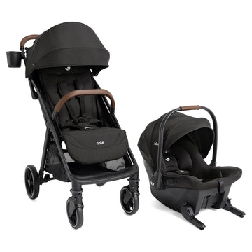 Joie Nutmeg Travel Stroller & Mint Latch Baseless Car Seat Travel System