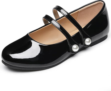 Girls Mary Jane Dress Shoes Ballet Flats for Wedding (Little Kid/Big Kid)