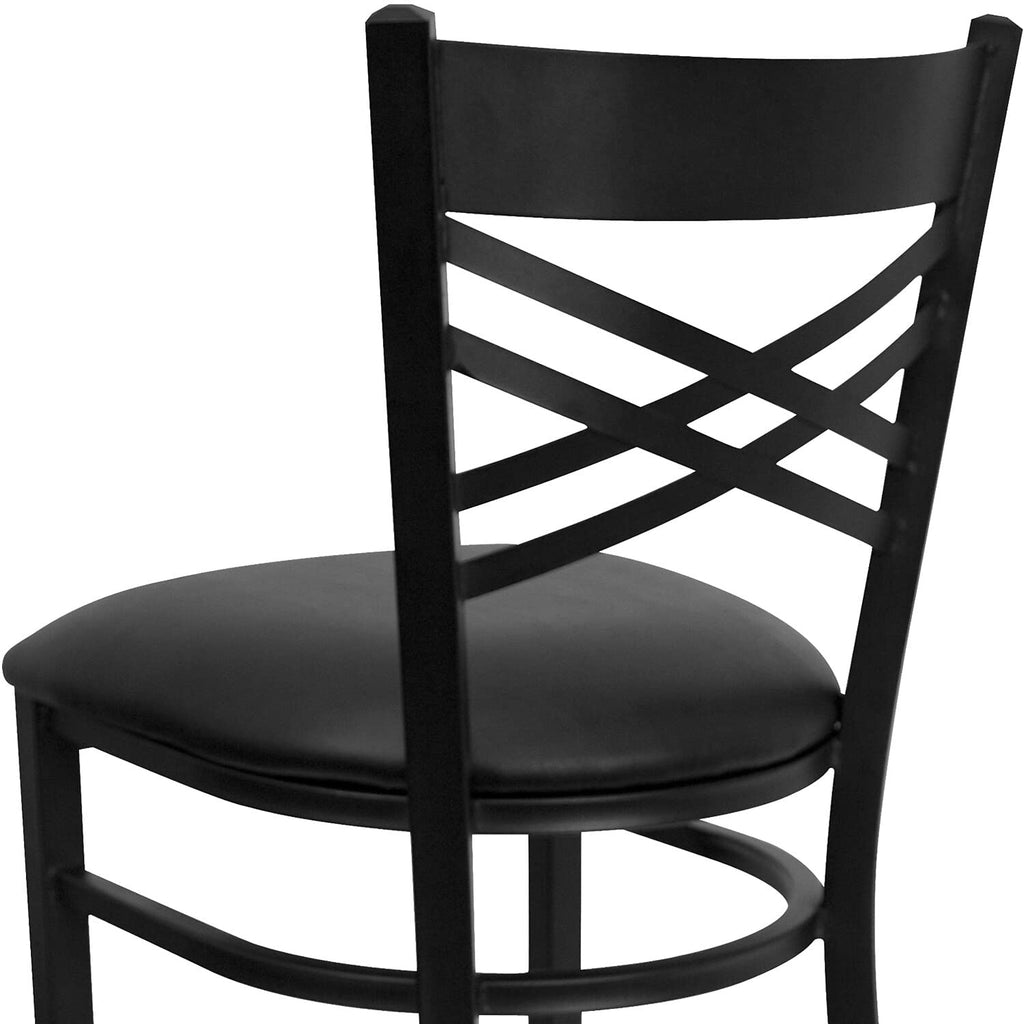 Hercules Metal Restaurant Barstool, Black