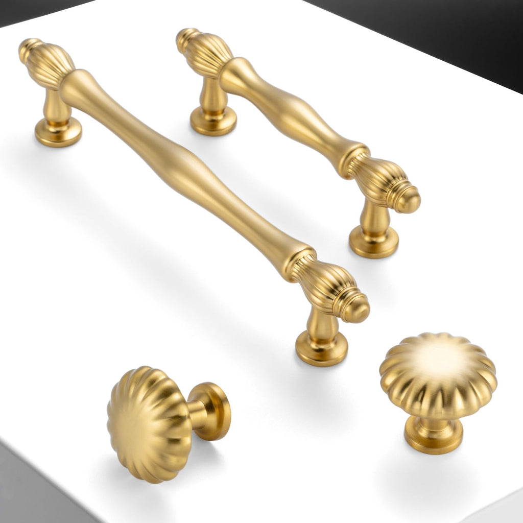 30 Pack 3 Inch Brushed Gold Cabinet Pulls Drawer Handles 2510