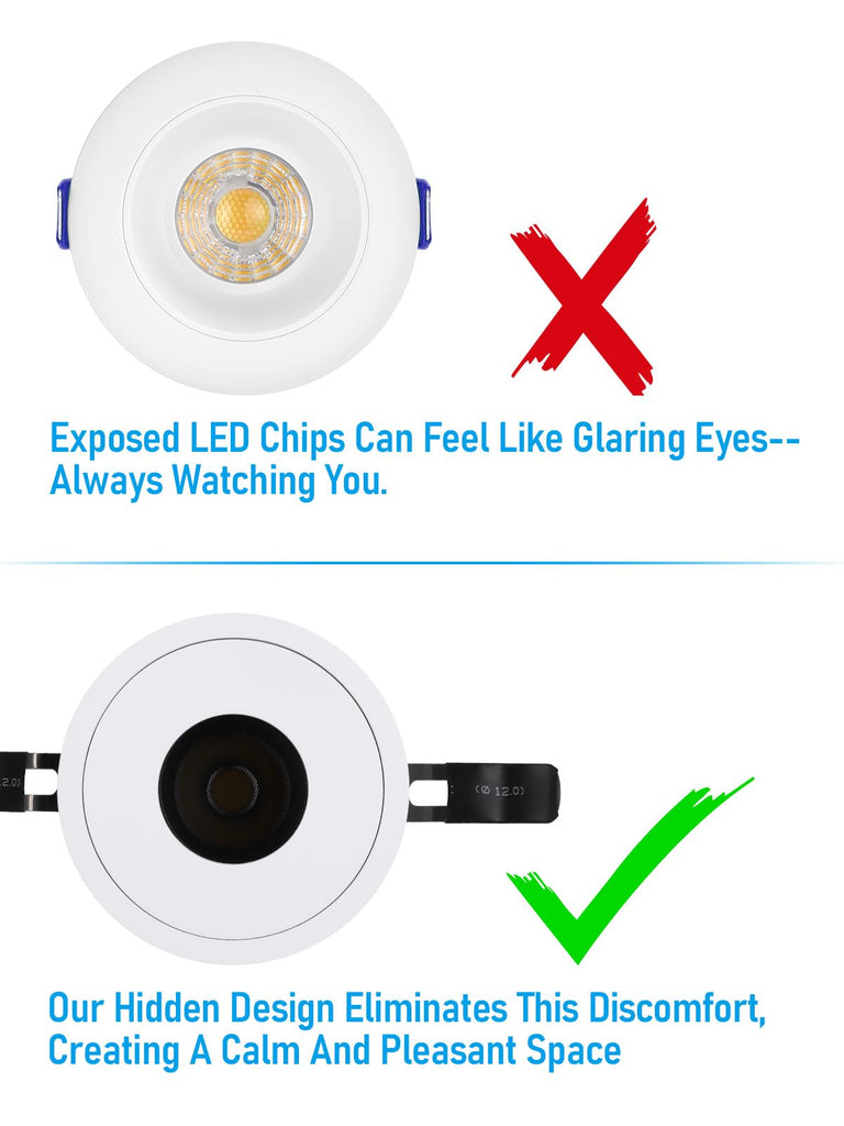 3 Inch 5CCT LED Pinhole Recessed Lights with J-Box