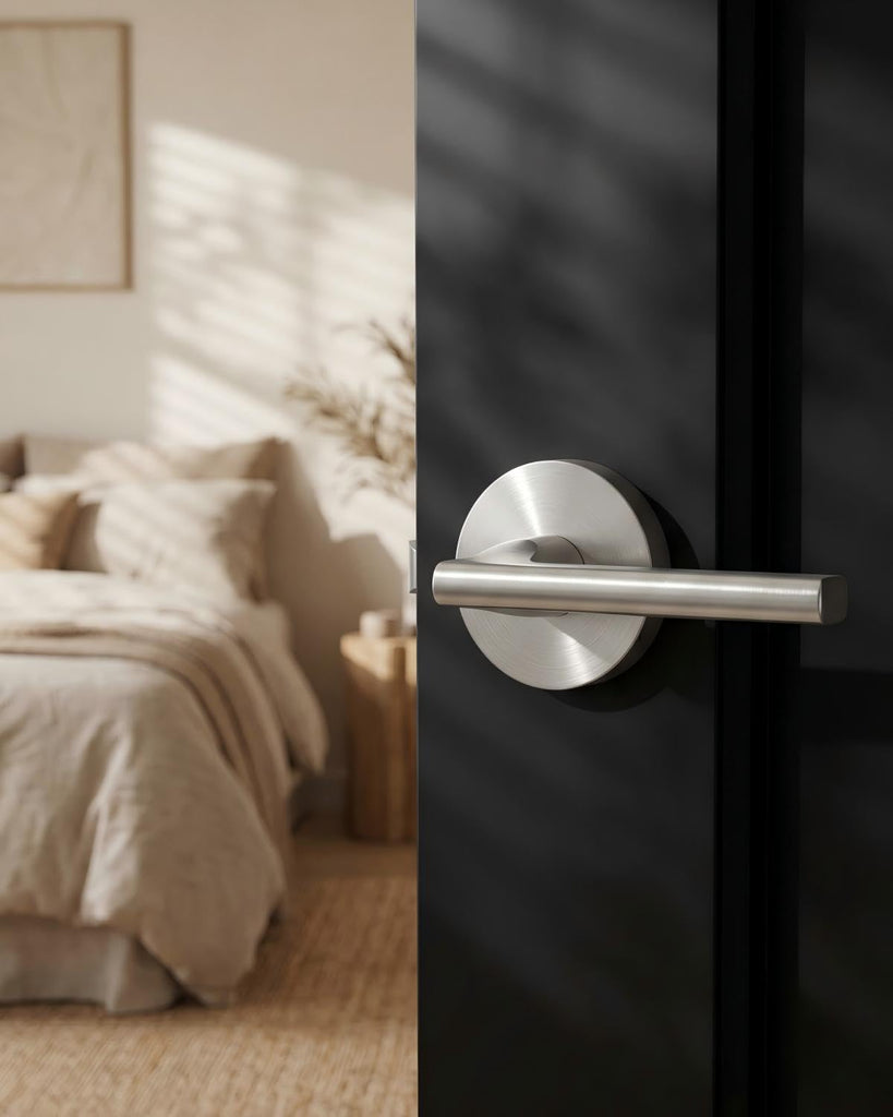 Brushed Nickel Door Handles Interior Closet Door Handle 6 Pack