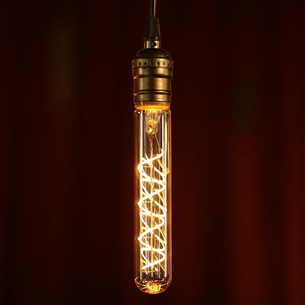 T10 LED Vintage Spiral Filament Bulbs, 4.5W, 2000K