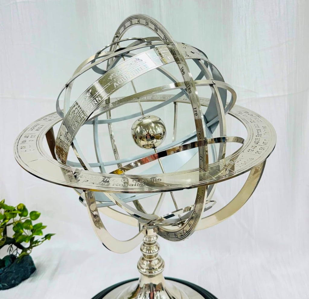 Nautical Armillary Sphere Table Decor Gold Nautical Maritime Astrolabe Globe Antique Brass Armillary Sphere