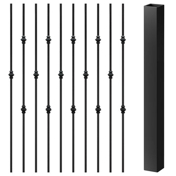 Baluster 10-Pack 44-Inch Single and Double Knuckle Set