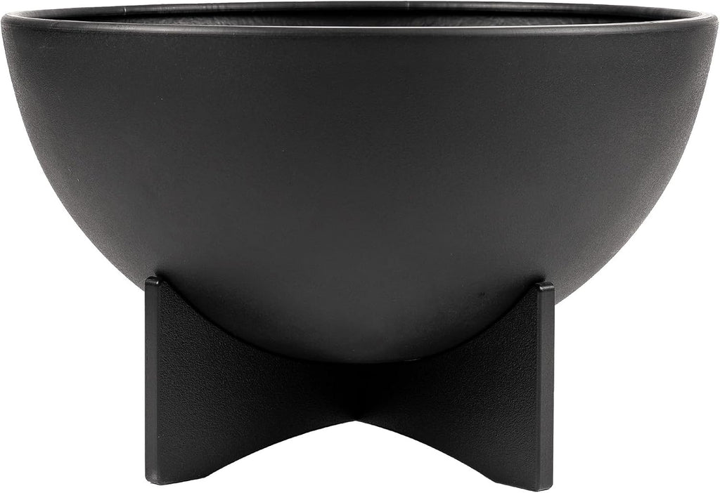 36" Massive Outdoor Solerno Garden Planter, Made from 100% Recycled Material, Weather-Resistant, Black - Durable