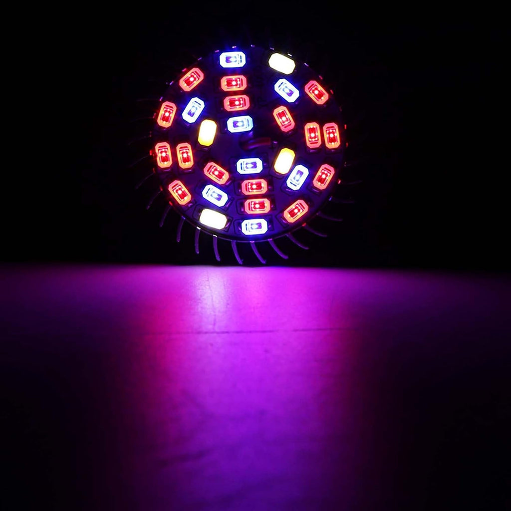 28W Full Spectrum LED Grow Light Bulbs for Plants 120 Wide Beam Angle E14/GU10 Base for Hydroponics Bonsai Garden