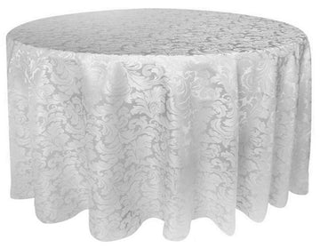 Heavy Duty 90 inch Round Damask Jacquard Tablecloth Table Cover - Waterproof/Spill Proof/Stain Resistant/Wrinkle Free