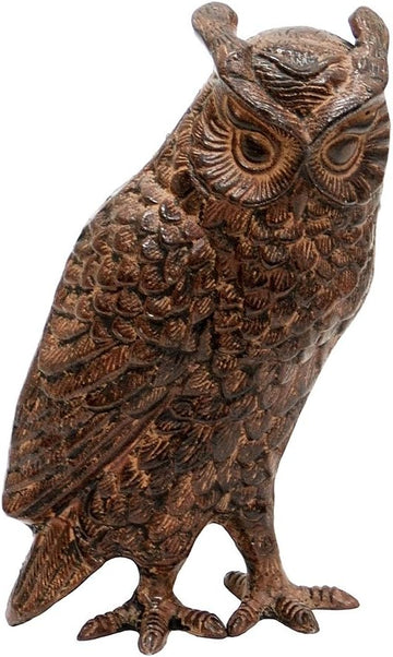 Great Horned Owl Garden Statue, Bronze