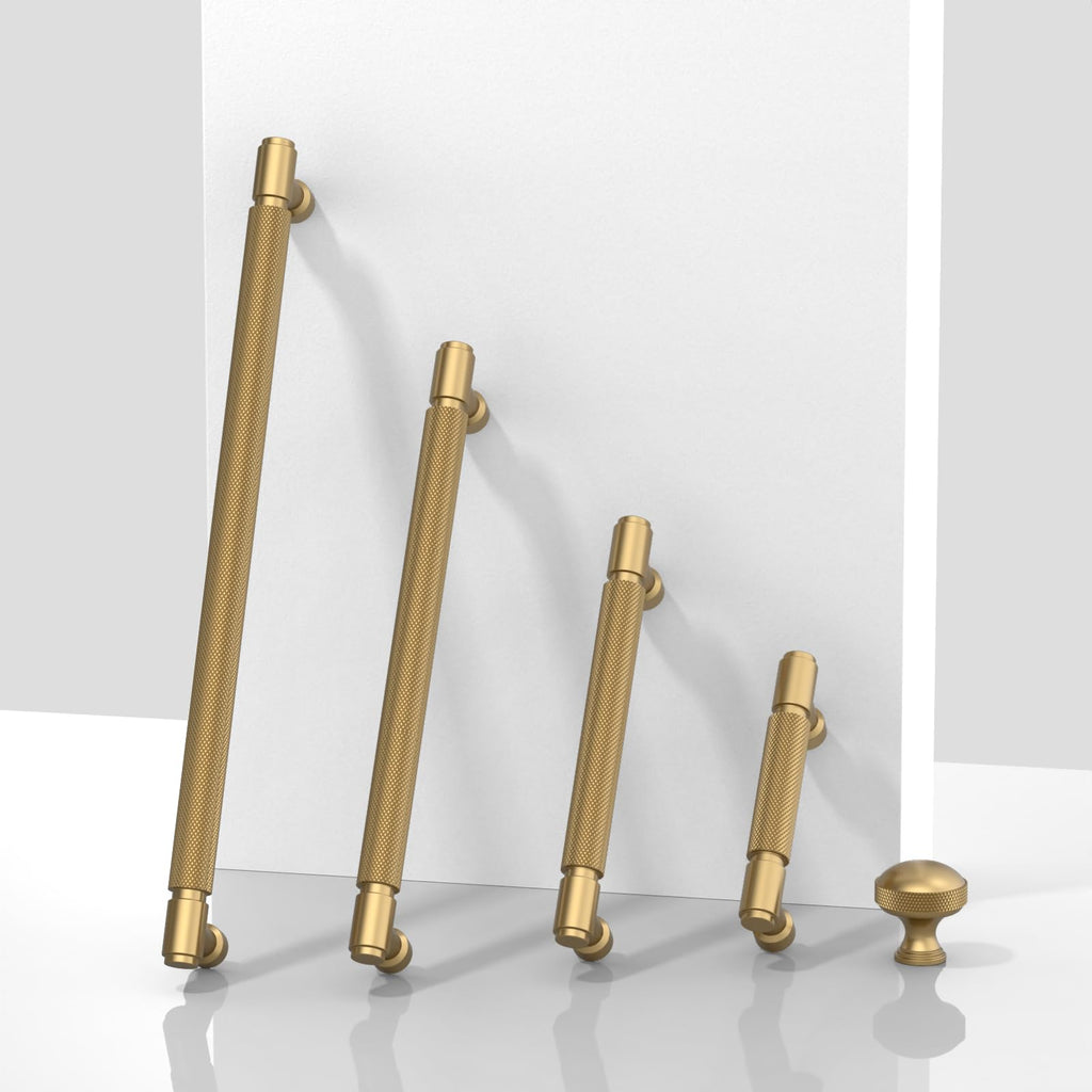 10 Pack Champagne Bronze Knurled Cabinet Pulls 5 Inch(128mm) Kitchen Cabinet Handles Cabinet Hardware Drawer Pulls